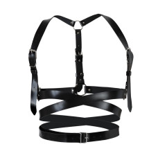 Кожаная портупея, чёрная Art of Sex Melani Leather Harness Black, L-2XL