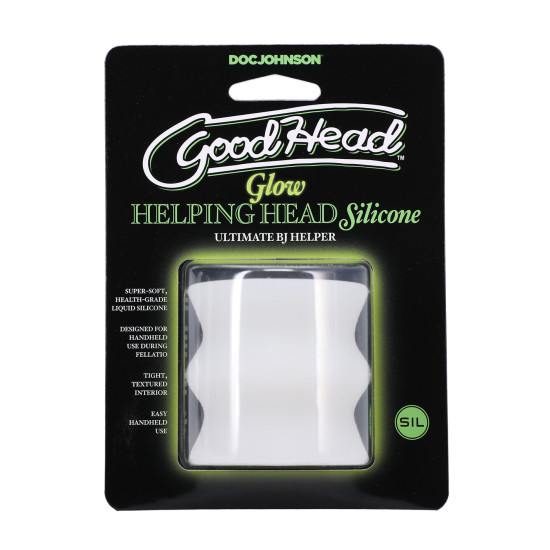 Силиконовый мастурбатор Doc Johnson GoodHead Glow Helping Head Silicone
