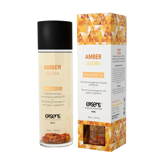 Натуральна гармонізувальна масажна олія з бурштином EXSENS Amber Jojoba, 100 ml