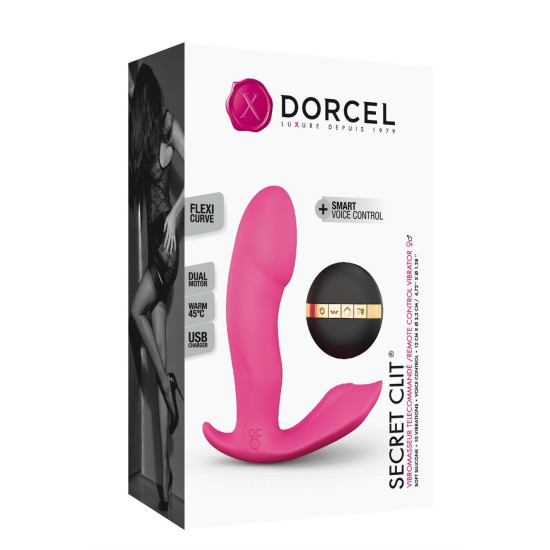 Вибратор с подогревом и пультом ДУ, голосовое управление, можно под одежду Dorcel Secret Clit