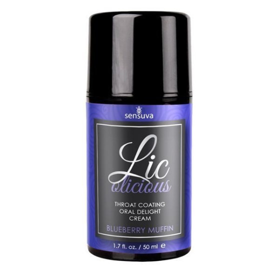 Змазка для мінету зі смаком чорничного мафіна Sensuva Lic-o-licious Blueberry Muffin, 50 ml