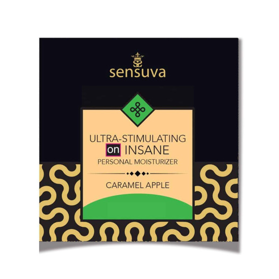 Пробник возбуждающей смазки со вкусом яблочной карамели Sensuva Ultra-Stimulating On Insane Caramel Apple, 6 ml