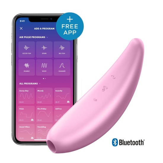 Вакуумний кліторальний стимулятор з керуванням через інтернет Satisfyer Curvy 3+