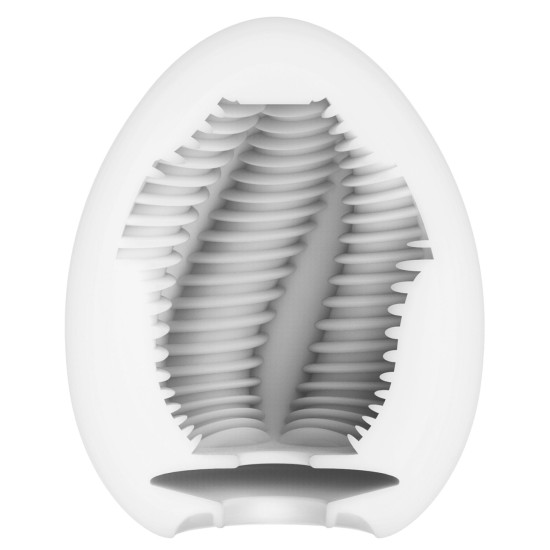 Мастурбатор-яйце з поздовжніми лініями Tenga Egg Tube