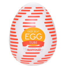 Мастурбатор-яйце з поздовжніми лініями Tenga Egg Tube