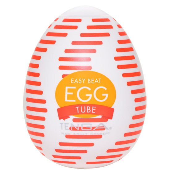 Мастурбатор-яйце з поздовжніми лініями Tenga Egg Tube