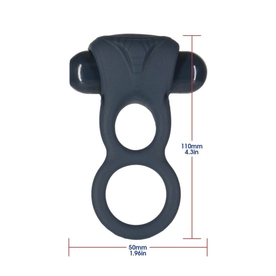 Двойное эрекционное кольцо с вибропулей и пультом ДУ Lux Active Triad – Vibrating Dual Cock Ring