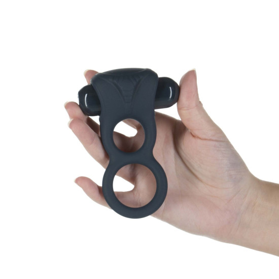 Двойное эрекционное кольцо с вибропулей и пультом ДУ Lux Active Triad – Vibrating Dual Cock Ring