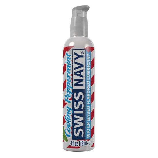 Охолоджувальна інтимна змазка з м'ятним смаком на водній основі Swiss Navy Cooling Peppermint, 118 ml