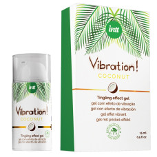 Жидкий вибратор с ароматом кокоса Intt Vibration Coconut Vegan, 15 ml