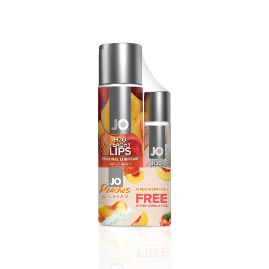 Комплект вкусовых лубрикантов (ваниль и персик) JO GWP Peaches & Cream, 120 ml + 30 ml