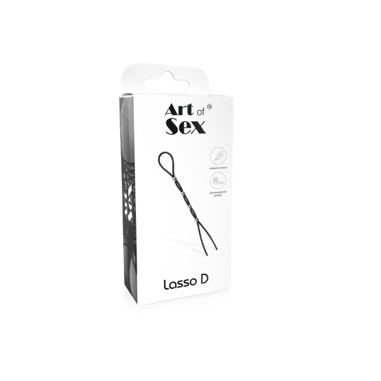 Ерекційне кільце з регульованою тугістю, чорне Art of Sex Lasso D