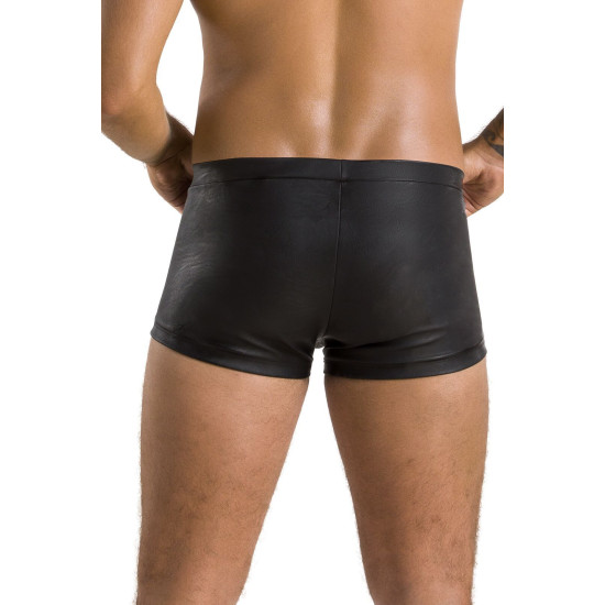 Кожаные боксеры с клапаном, черные Passion 050 Short Patrick Black, XXL/XXXL
