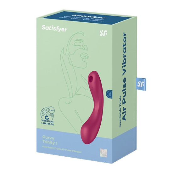 Вакуумний стимулятор з вібрацією, червоний Satisfyer Curvy Trinity 1 Red