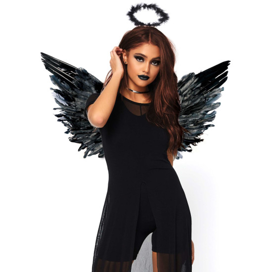 Аксесуари ангела: чорні крила і німб Leg Avenue Angel Accessory Kit Black