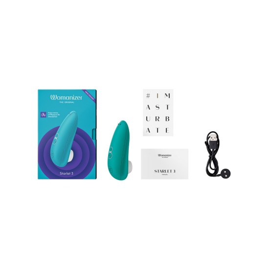 Бірюзовий вакуумний кліторальний стимулятор Womanizer Starlet 3 Turquoise