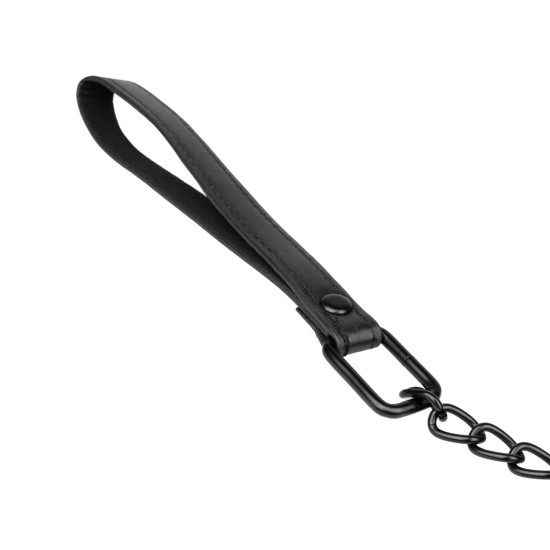 Нашийник із повідцем, чорний Bedroom Fantasies Collar & Leash