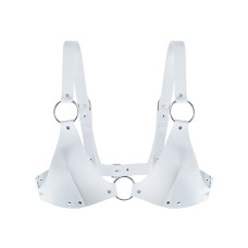 Классический лиф из натуральной кожи, белый Feral Feelings White Bikini Top