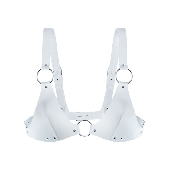 Классический лиф из натуральной кожи, белый Feral Feelings White Bikini Top