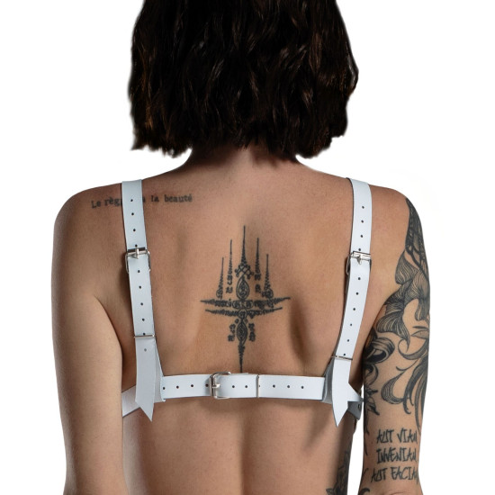Классический лиф из натуральной кожи, белый Feral Feelings White Bikini Top