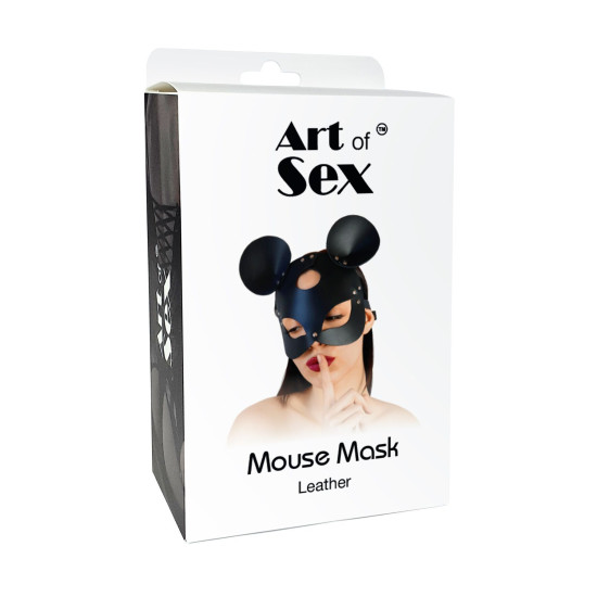 Шкіряна маска мишки, чорна Art of Sex Mouse Mask Black