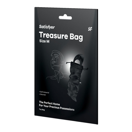 Мешочек для хранения игрушек, чёрный Satisfyer Treasure Bag Black,M