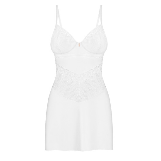 Пеньюар, мереживний ліф, стринги в комплекті Obsessive Alissium Chemise & Thong, M/L