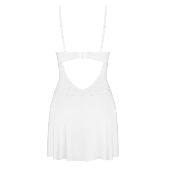 Пеньюар, мереживний ліф, стринги в комплекті Obsessive Alissium Chemise & Thong, M/L