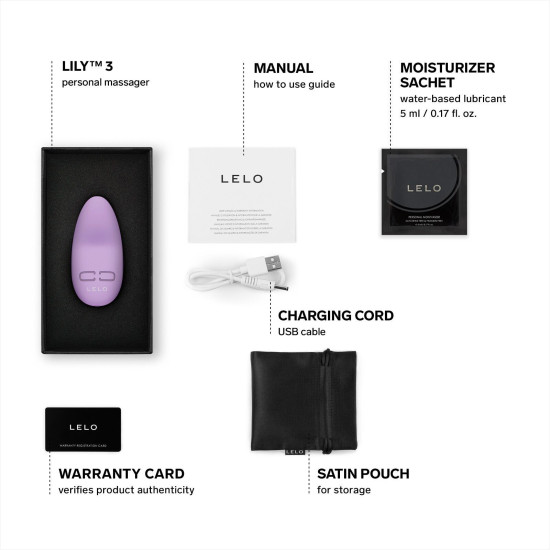 Мини-вибратор для клитора, очень мощный, 10 режимов, сиреневый LELO Lily 3 Calm Lavender