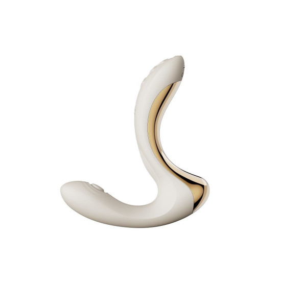 Вібратор для точки G з пульсуючою технологією, білий Zalo Talis G-Spot PulseWave Vibrator Ivory White