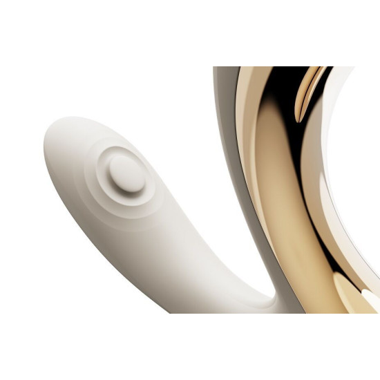 Вібратор для точки G з пульсуючою технологією, білий Zalo Talis G-Spot PulseWave Vibrator Ivory White