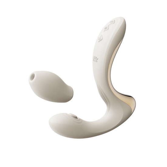 Вібратор для точки G з пульсуючою технологією, білий Zalo Talis G-Spot PulseWave Vibrator Ivory White