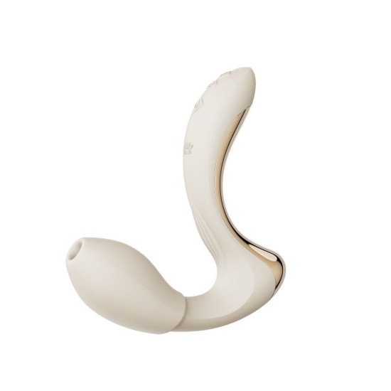 Вібратор для точки G з пульсуючою технологією, білий Zalo Talis G-Spot PulseWave Vibrator Ivory White