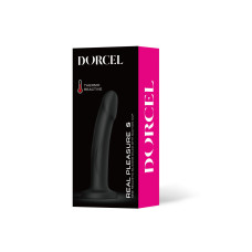 Фалоімітатор на присосці, довжина 14,3 см, діаметр 3 см, чорний - Dorcel Real Pleasure Black, S