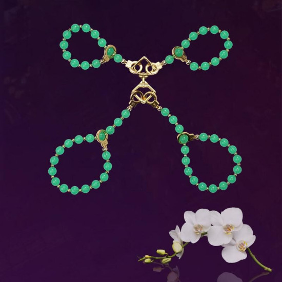 Нефритові наручники й поножі LOCKINK Jade Handcuffs & Anklecuffs