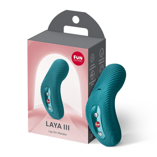 Накладний вібратор з ефектом постукування пальцем, зелений Fun Factory LAYA III Bottle Green