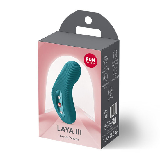 Накладний вібратор з ефектом постукування пальцем, зелений Fun Factory LAYA III Bottle Green