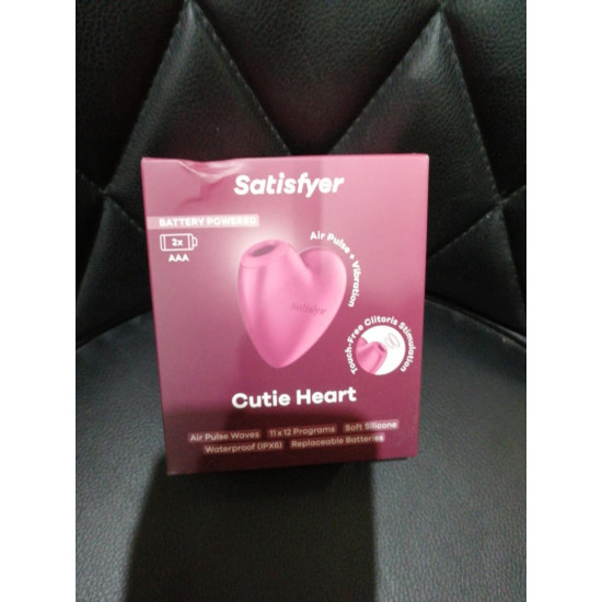 Вакуумний стимулятор-сердечко з вібрацією Satisfyer Cutie Heart Battery Series (пом'ята упаковка)