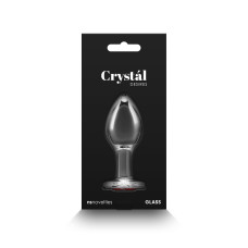 Скляна анальна пробка у формі серця, червона NS Novelties Crystal - Desires - Red Heart, Medium