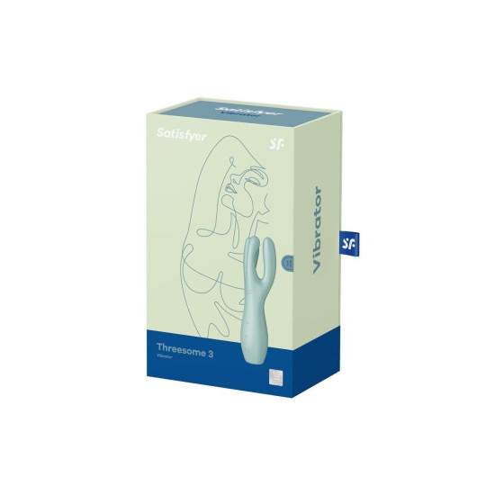 Клиторальный вибратор с тремя пальчиками, мятный Satisfyer Threesome 3 Mint