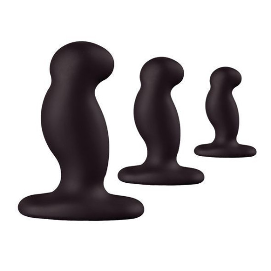 Набор из 3 массажеров простаты разного размера, черный Nexus Anal Starter Kit