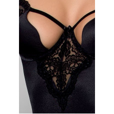Боди черного цвета TONYA BODY Passion Exclusive Black, XXL/XXXL
