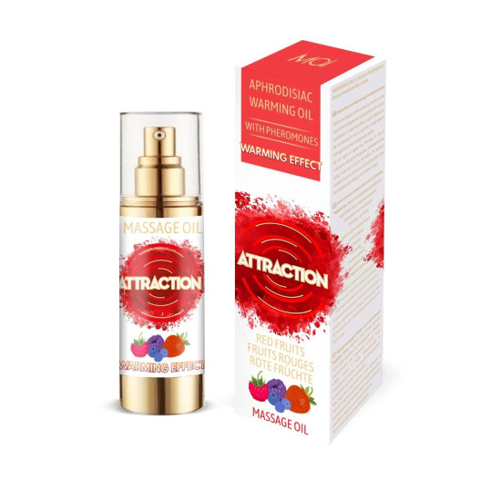 Розігріваюче масажне масло з феромонами і фруктовим ароматом MAI PHEROMON MASSAGE OIL RED FRUITS, 30 ml
