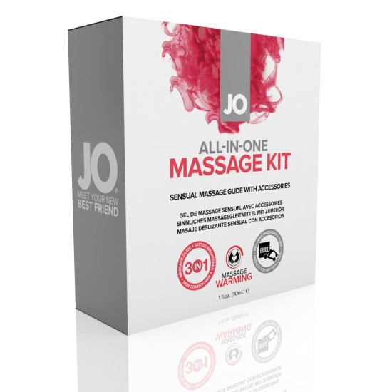Набор для массажа (разогревающий гель, массажер и свеча) JO ALL IN ONE MASSAGE GIFT SET