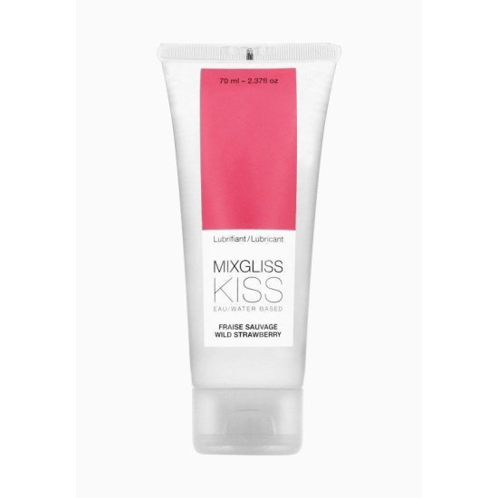 Лубрикант з полуничним ароматом на водній основі MixGliss KISS Wild Strawberry, 70 ml