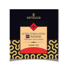 Пробник збуджуючої змазки зі смаком вишневого льодяника Sensuva Ultra-Stimulating On Insane Cherry Pop, 6 ml