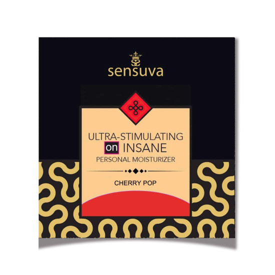 Пробник возбуждающей смазки со вкусом вишневого леденца Sensuva Ultra-Stimulating On Insane Cherry Pop, 6 ml