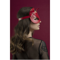Маска кішечки з натуральної шкіри, червона Feral Feelings Catwoman Mask Red