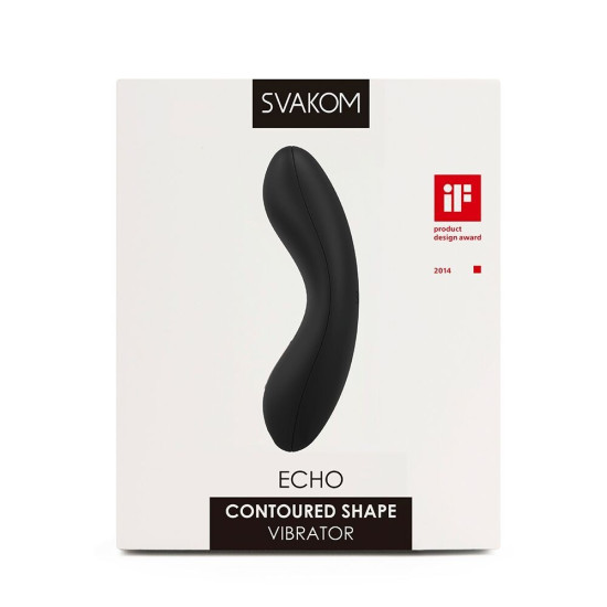 Клиторальный вибратор, чёрный Svakom Echo Black