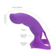 Насадка-дилдо на палець, фіолетова Simple&True Extra Touch Finger Dong Purple